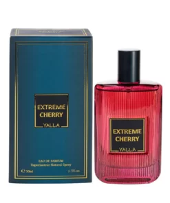 Extreme Cherry de la Yalla, un parfum unisex intens, cu cireșe negre, migdale și vanilie. Inspirat din Lost Cherry, disponibil pe Marhaba.ro.