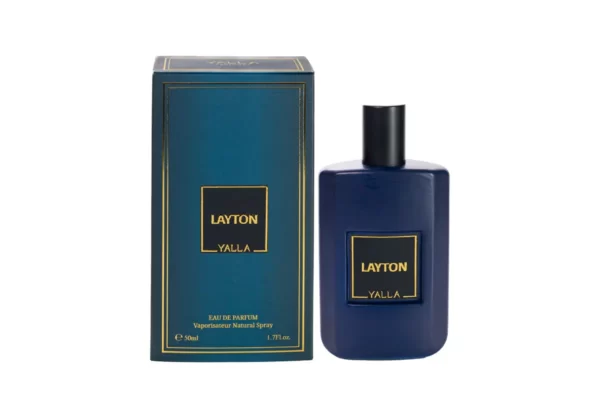 Layton Yalla, parfum unisex de lux inspirat din Parfums de Marly. Arome elegante de măr, vanilie, lavandă și lemn. Disponibil pe Marhaba.ro.