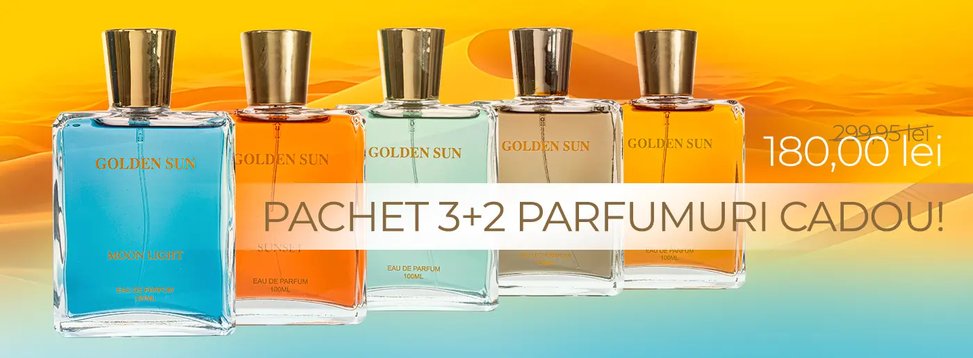 Pachet 5 parfumuri din colectia Golden Sun, AMD Perfumes