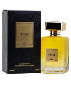 Amai – parfum de zi unisex cu mandarină, bergamotă, ceai alb și vanilie. Creat de Ether x Marhaba. 100 ml.